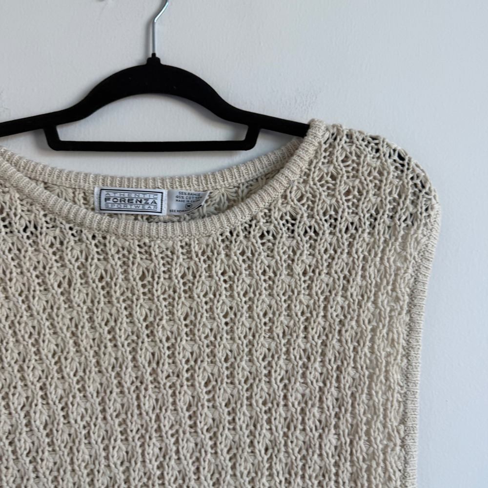 Vintage‎ Forenza Sportswear Chunky Knit Boho Chic Sleeveless Sweater Top - Picture 5 of 9